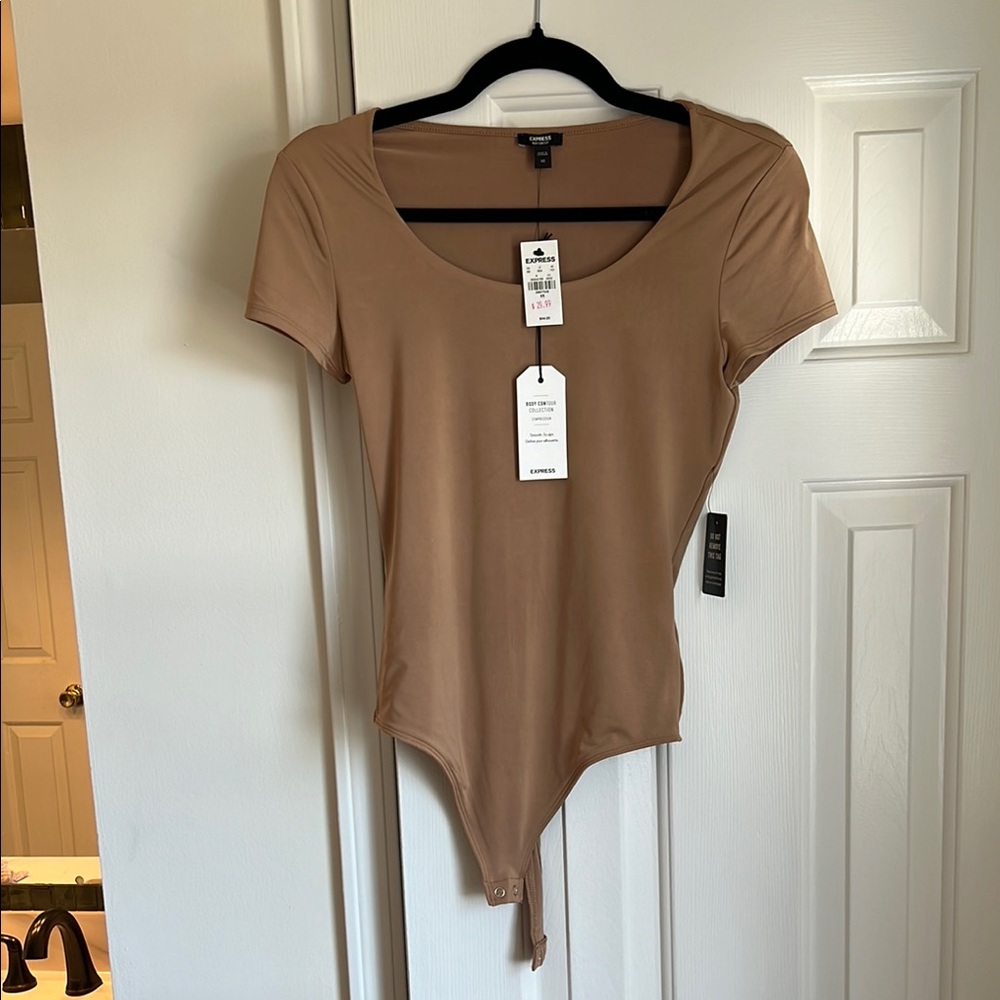Tan Bodysuit Top
